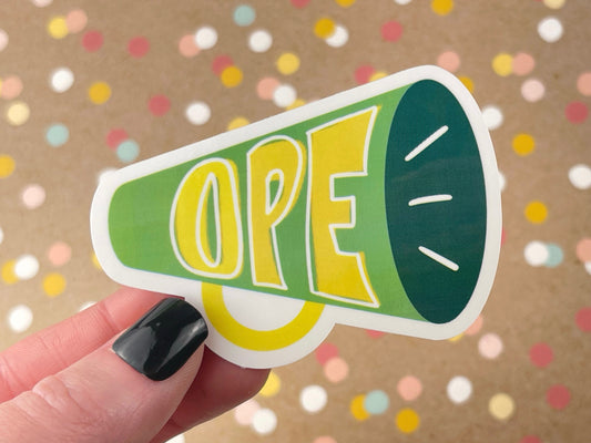 Ope Megaphone Sticker