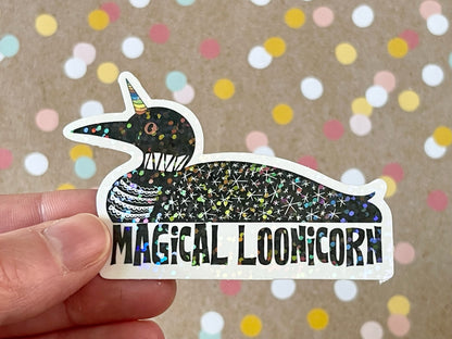 Magical Loonicorn Glitter Prism Sticker