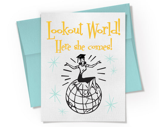 Card - Lookout World! Here she comes!