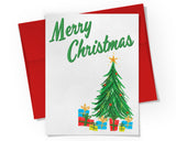 Card - Merry Christmas - Hand Drawn Christmas Tree