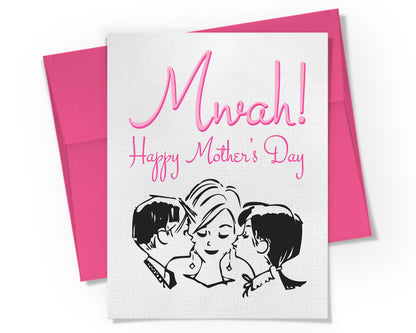 Card - Happy Mother's Day, Mwah Kisses