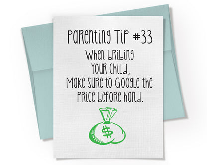 Card - Parenting Tip #33 Google Bribes