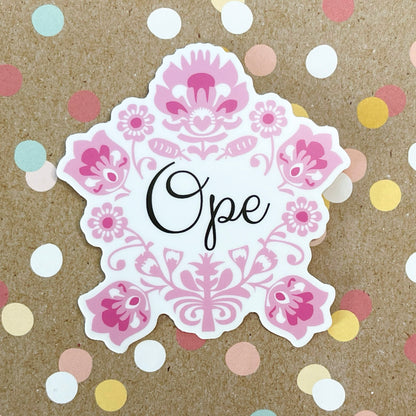 Ope Floral Design Sticker