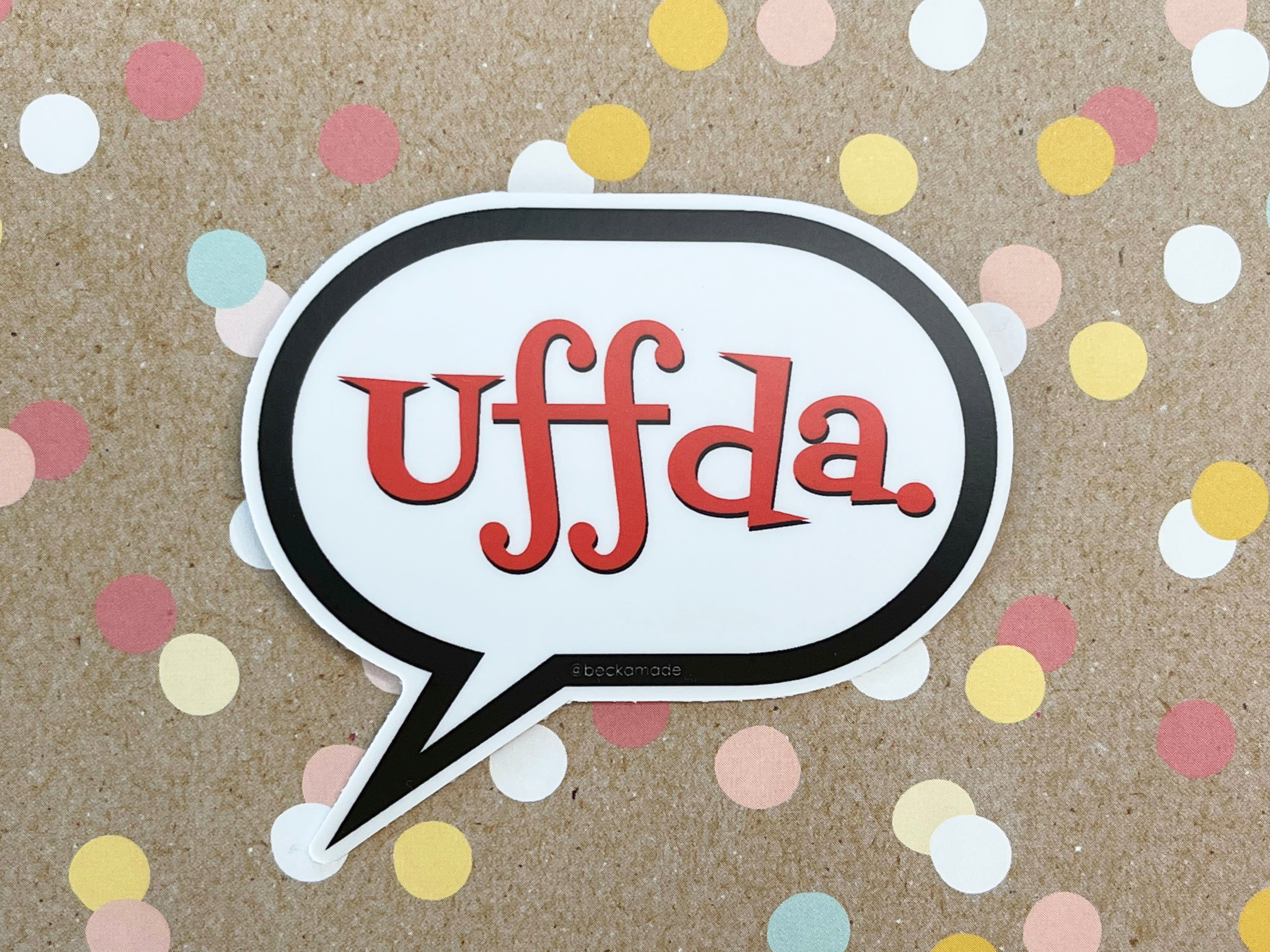 Uffda Talk Bubble Sticker – Beckamade
