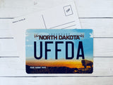 Postcard - North Dakota Plate - Uffda