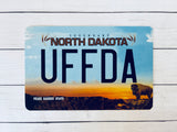 Postcard - North Dakota Plate - Uffda
