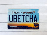 Postcard - North Dakota Plate - UBetcha