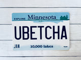 Postcard - Minnesota Plate - UBetcha