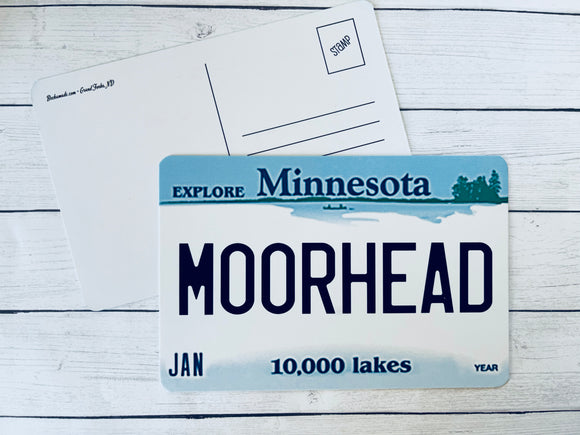 Postcard - Minnesota Plate - Moorhead