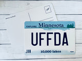 Postcard - Minnesota Plate - Uffda