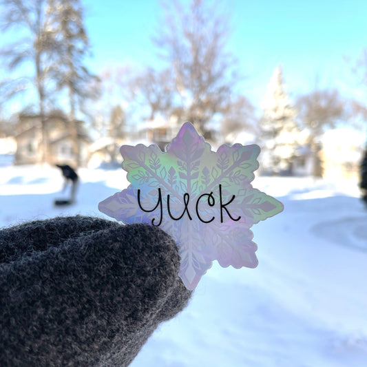 Yuck Snow Holographic Sticker