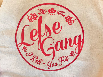 Apron - Last ones available - Lefse Gang Natural Flour Sack Cotton Apron with Pocket