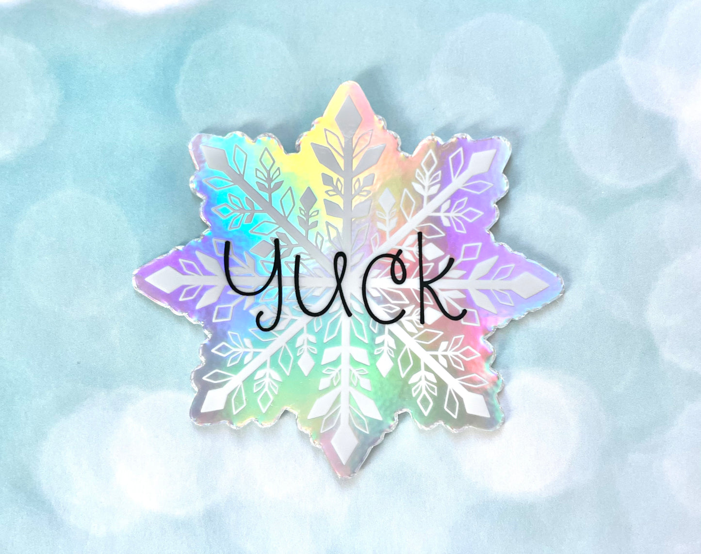 Yuck Snow Holographic Sticker