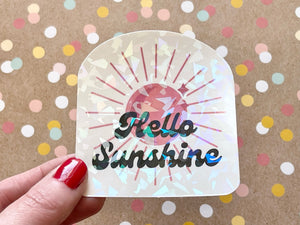 Premium Sticker - Hello Sunshine Holographic Prism