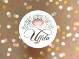 Round Button Magnet - Scandi Floral Uffda