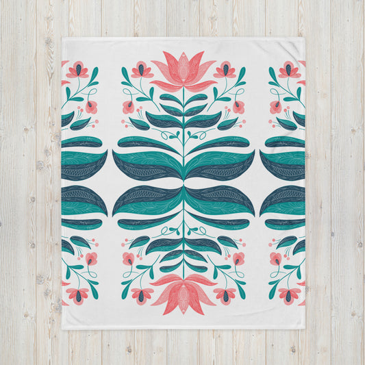 Throw Blanket - Scandi Flower